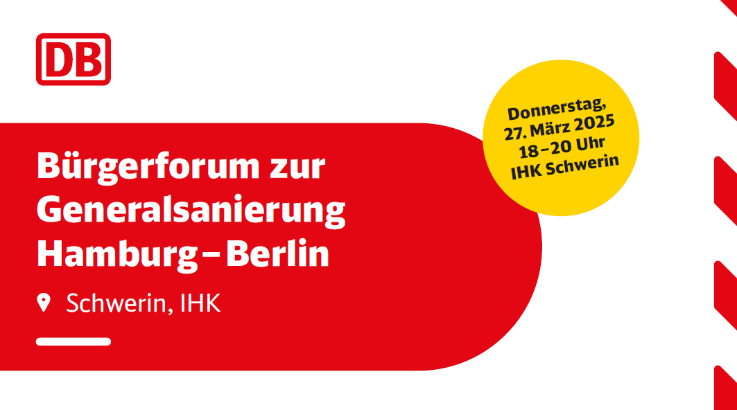 Bürgerveranstaltung der DB InfraGO in Schwerin zur Sperrung Hamburg-Berlin
